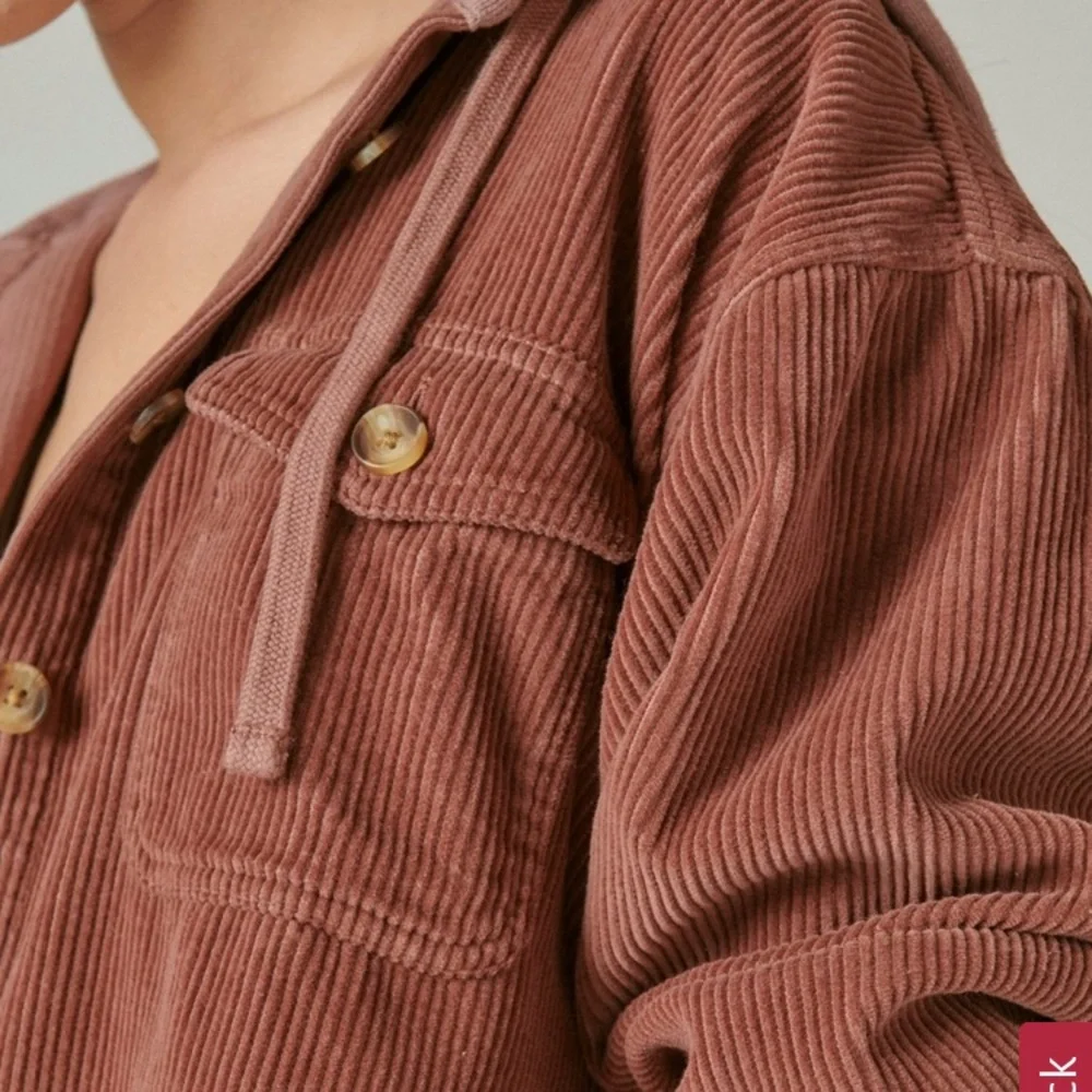 Cropped Corduroy Shirt Jacket - Picture 7 of 8